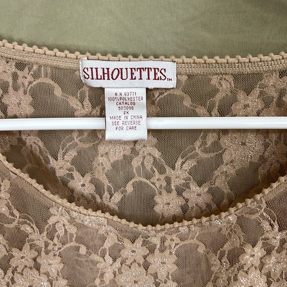 Sillouettes lace 2X top champagne - Picture 2 of 4
